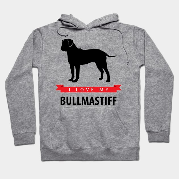 I Love My Bullmastiff Hoodie by millersye